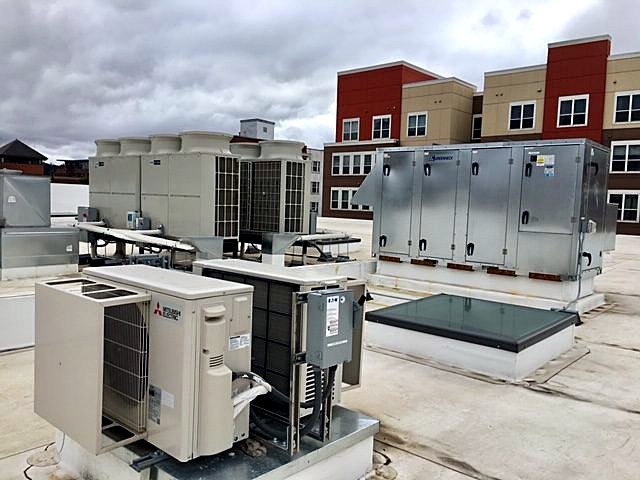 Rooftop VRF and air handler system