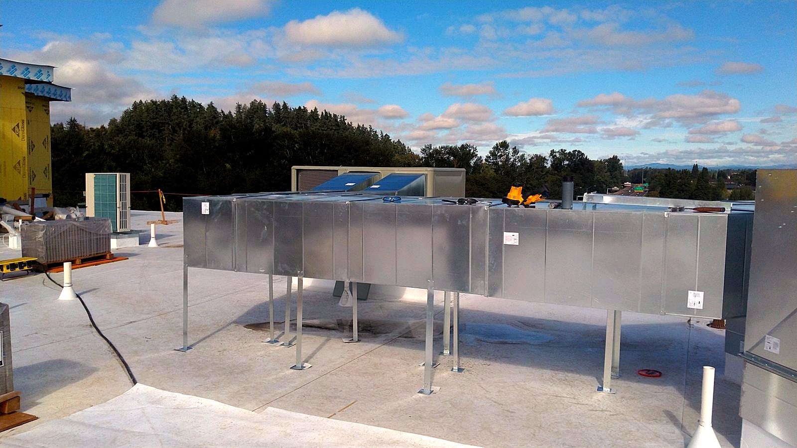 Rooftop ductwork run