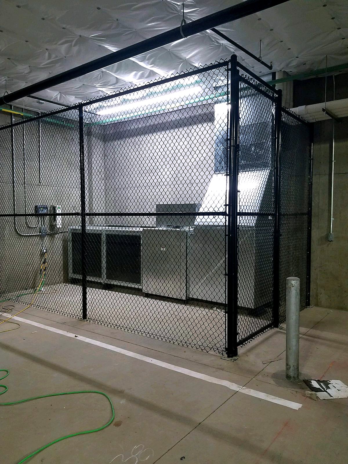 Secured mechanical equipment enclosure