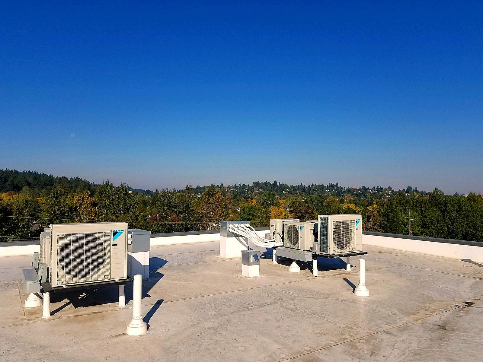 Ductless mini-split condenser array
